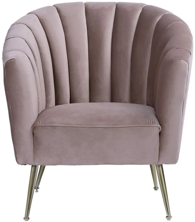 Rosemont Accent Chair in Blush and Gold by Manhattan Comfort