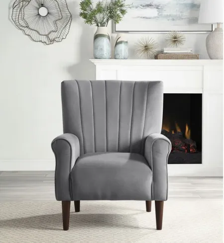 Canovia Accent Chair in Dark Gray by Homelegance