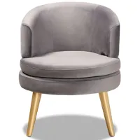 Baptiste Accent Chair in gray/gold by Wholesale Interiors