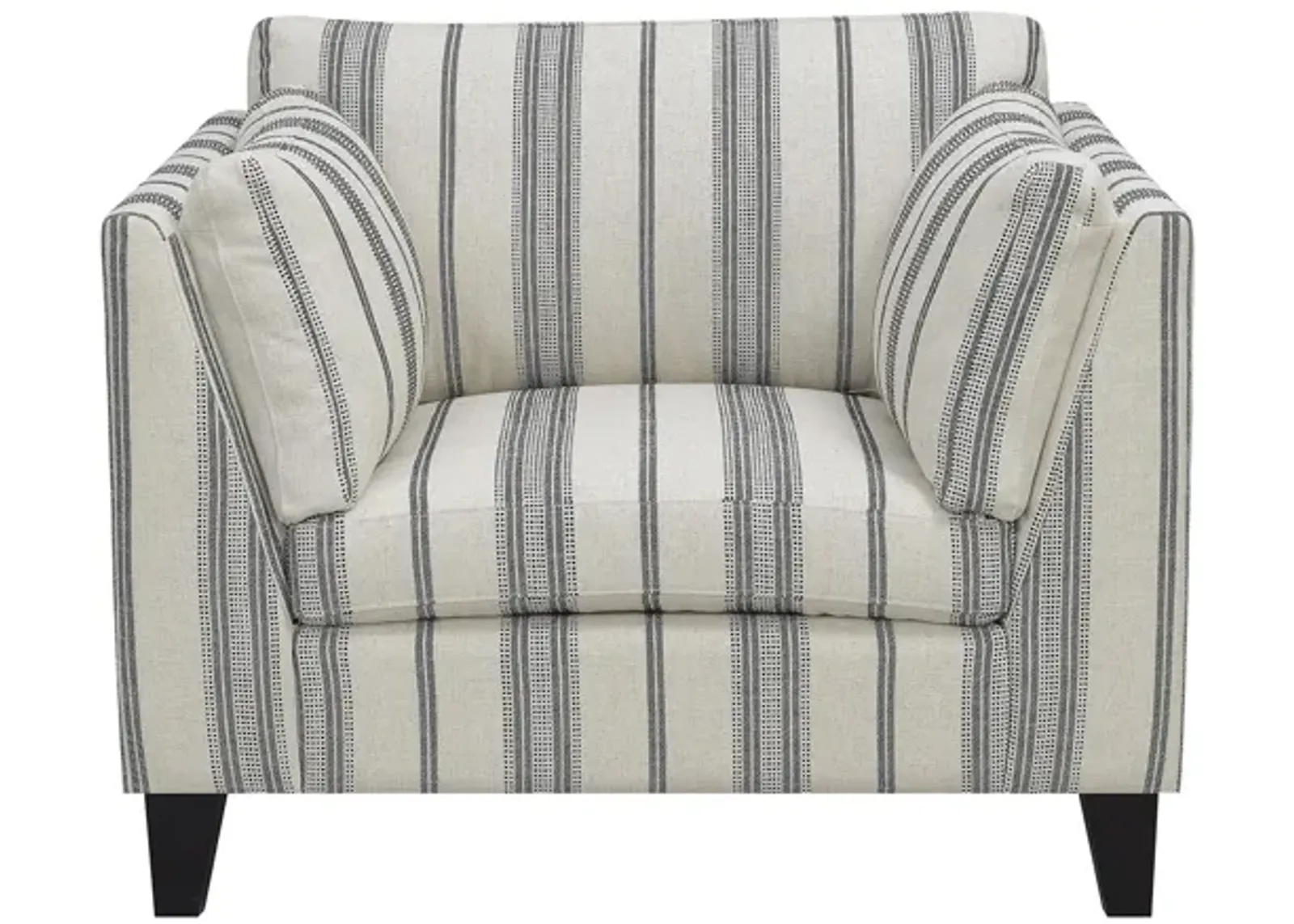 Elsbury Accent Chair in Gray Stripe by Emerald Home Furnishings