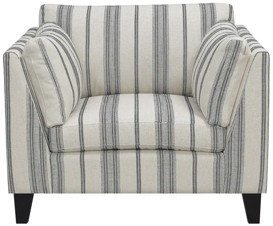 Elsbury Accent Chair in Gray Stripe by Emerald Home Furnishings