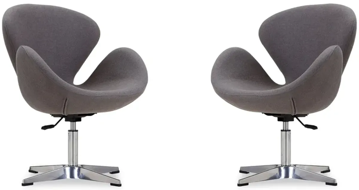 Raspberry Adjustable Swivel Chair (Set of 2)