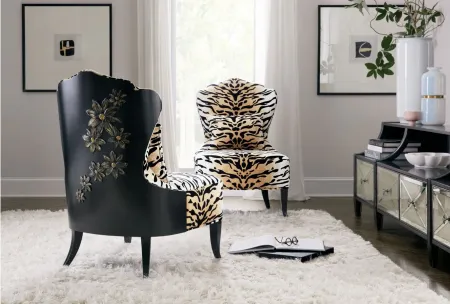 Sanctuary Belle Fleur Slipper Chair in Animal Print by Hooker Furniture