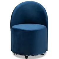 Bethel Accent Chair in Navy blue/Black by Wholesale Interiors