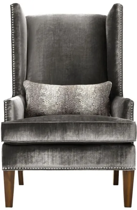Duchess Accent Chair in Gray by Aria Designs