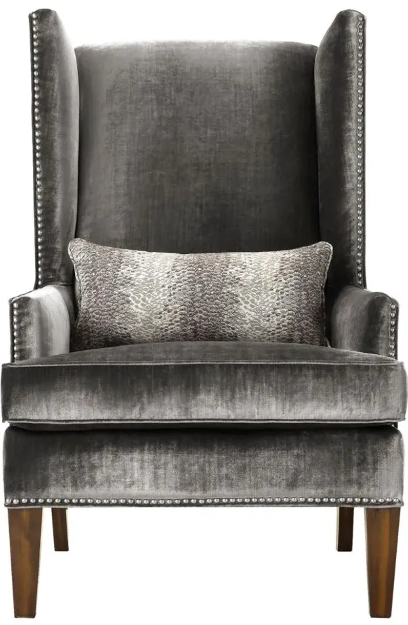 Duchess Accent Chair in Gray by Aria Designs by Raymour & Flanigan