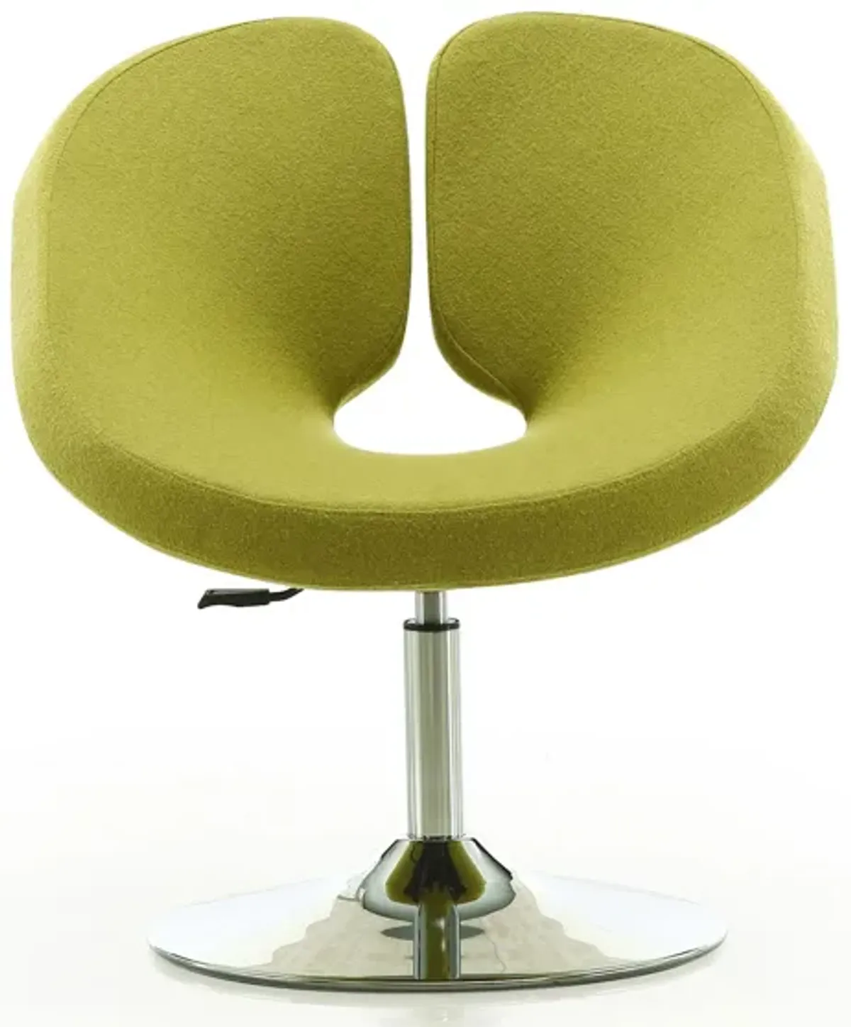 Perch Adjustable Chair in Green and Polished Chrome by Manhattan Comfort