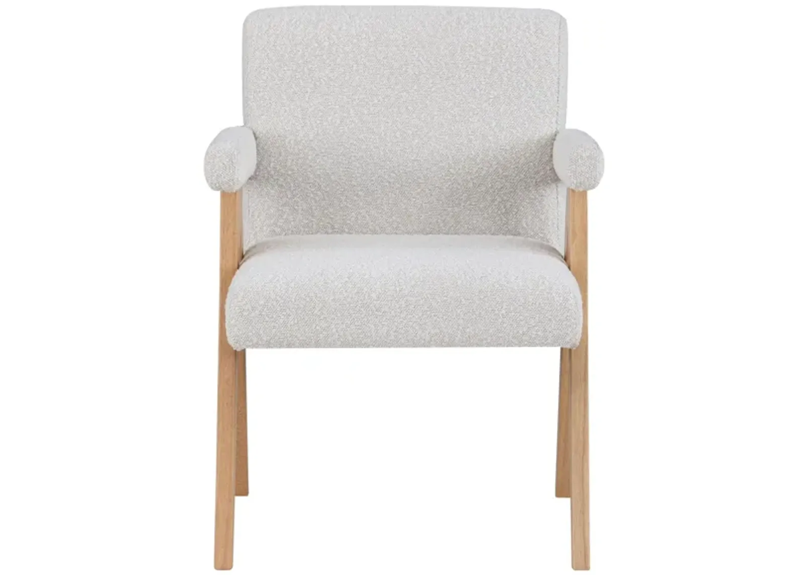 Woodloch Boucle Fabric Accent Chair in Cream by Meridian Furniture