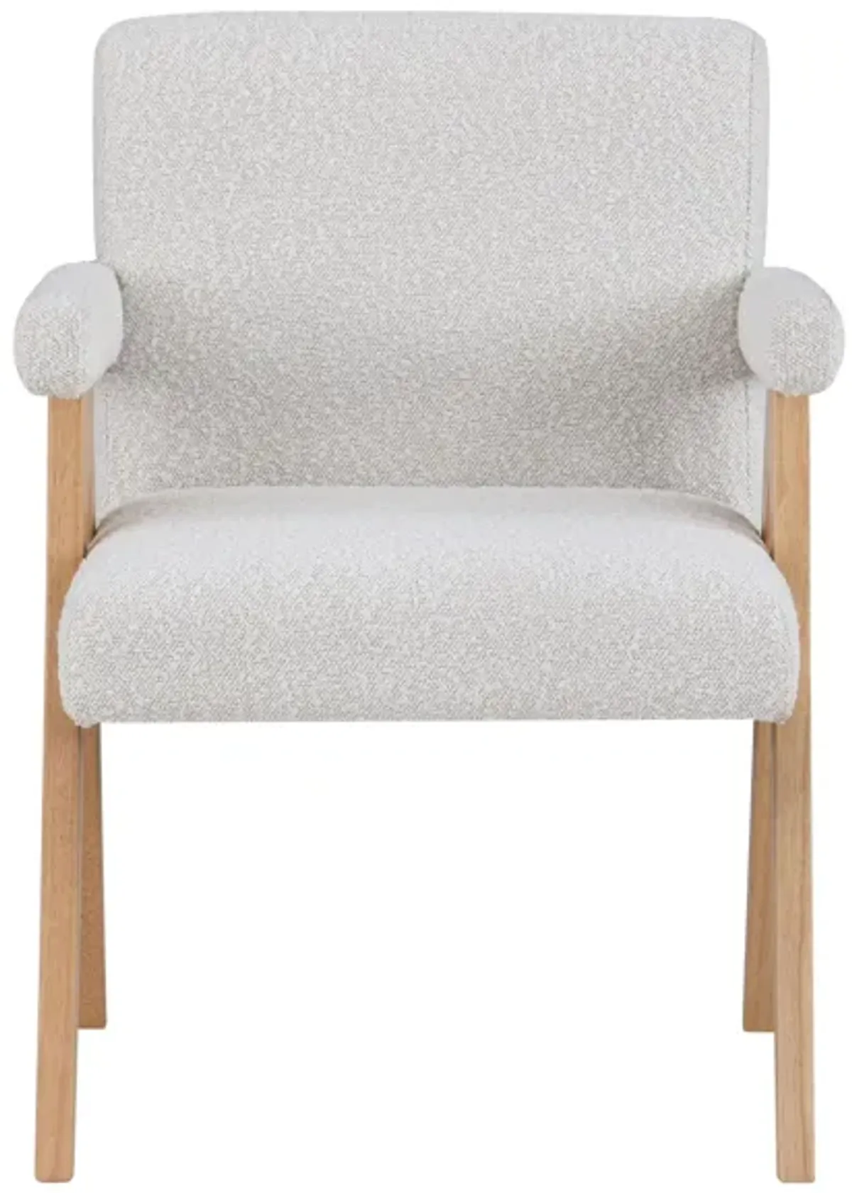 Woodloch Boucle Fabric Accent Chair in Cream by Meridian Furniture