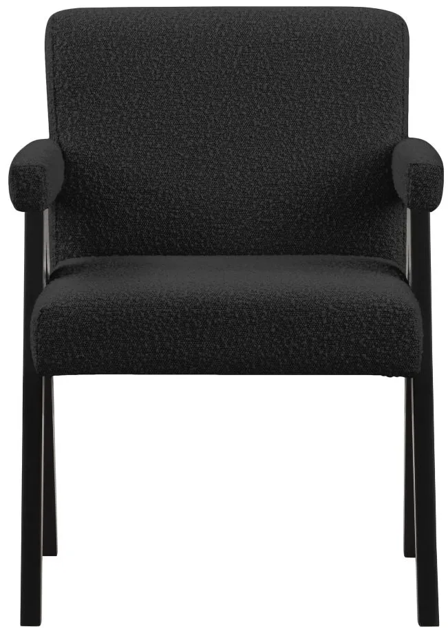 Woodloch Boucle Fabric Accent Chair in Black by Meridian Furniture
