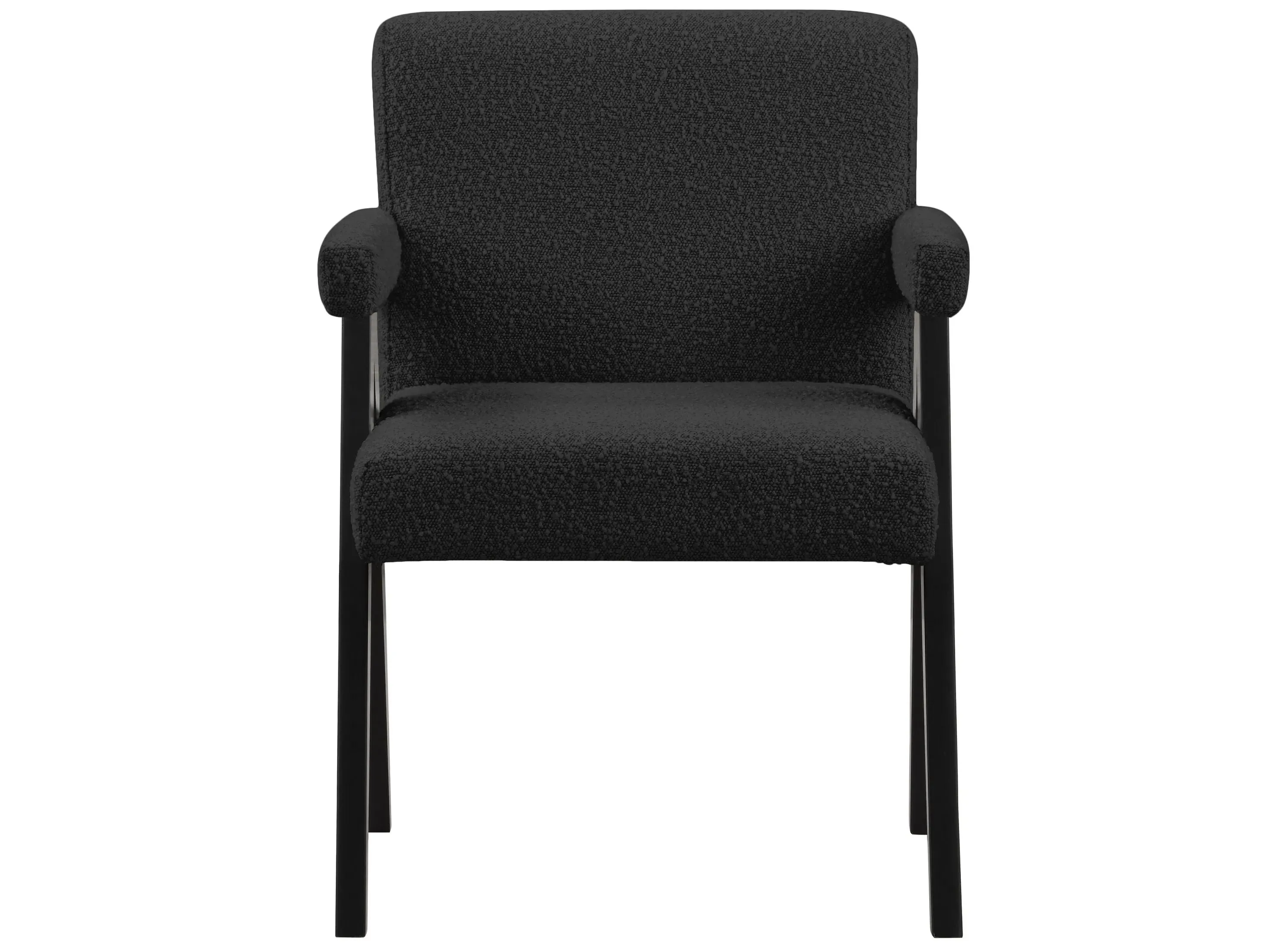 Woodloch Boucle Fabric Accent Chair in Black by Meridian Furniture