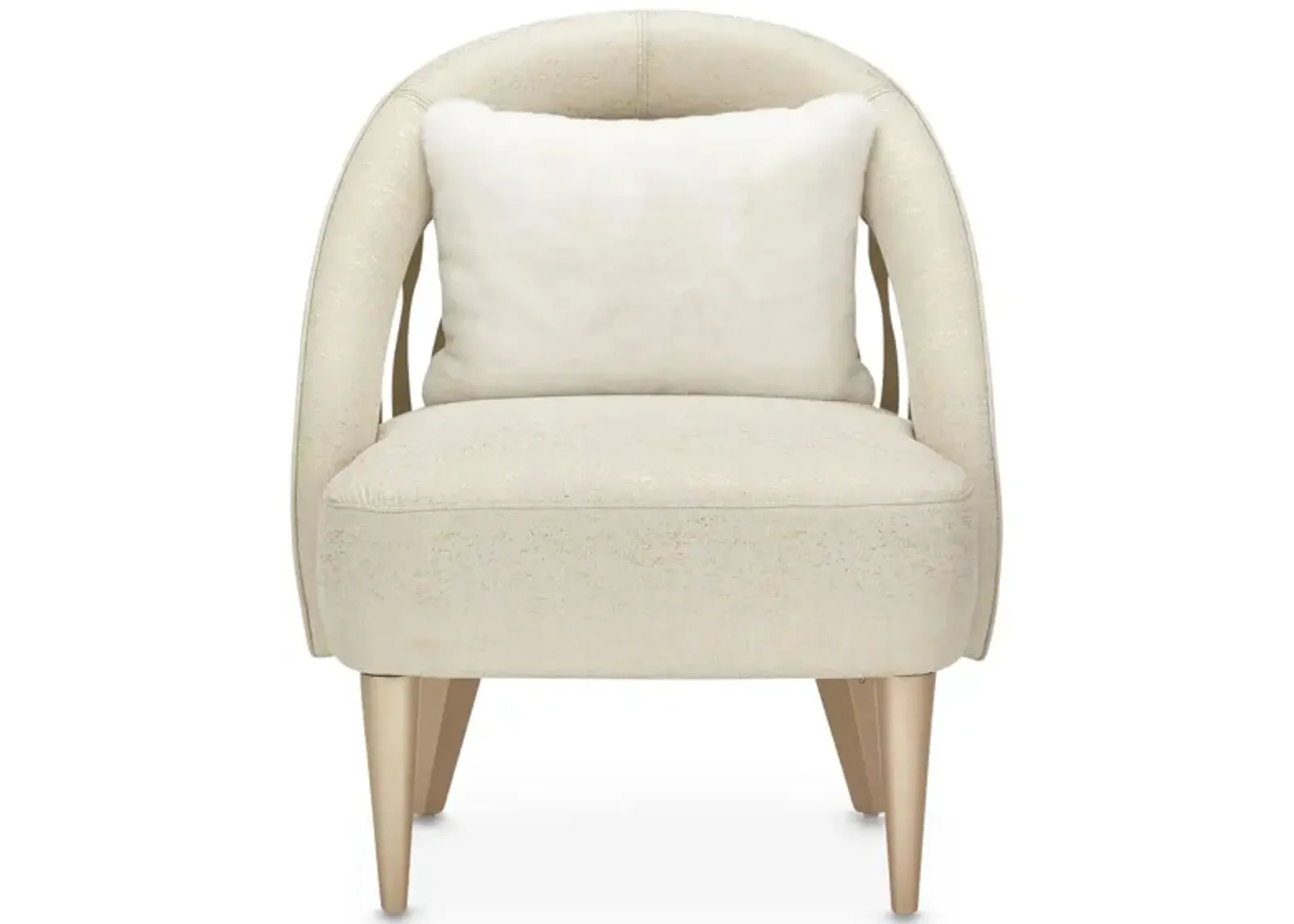 La Rachelle Flame Chair in Medium Champagne by Amini Innovation