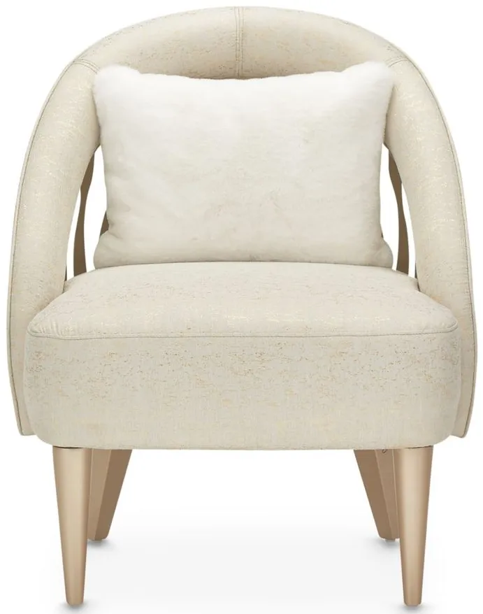 La Rachelle Flame Chair in Medium Champagne by Amini Innovation