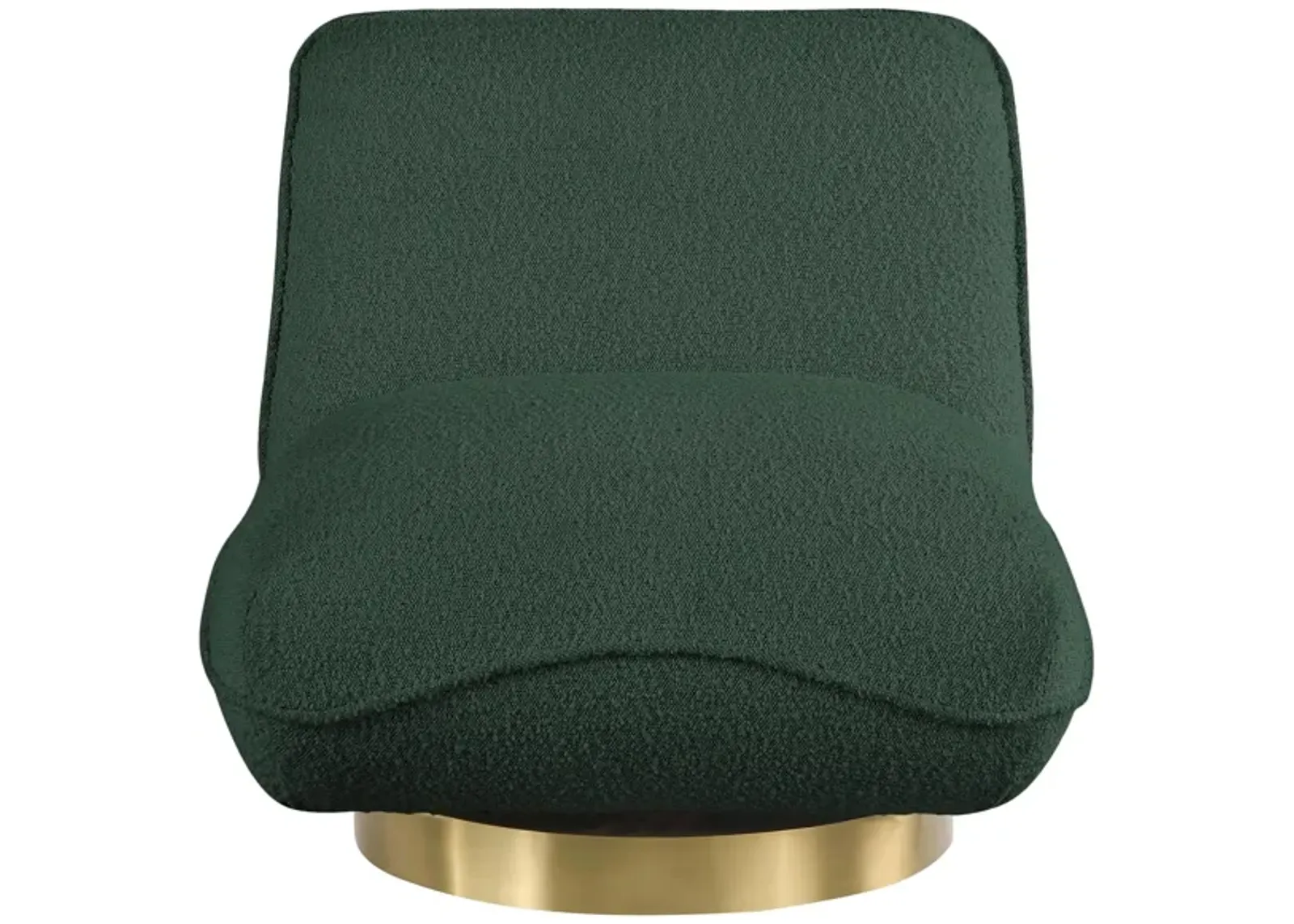 Geneva Boucle Fabric Swivel Accent Chair in Green by Meridian Furniture