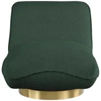 Geneva Boucle Fabric Swivel Accent Chair in Green by Meridian Furniture