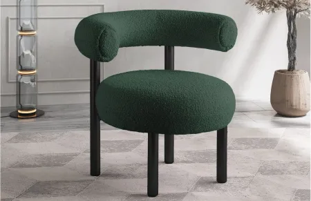 Bordeaux Boucle Fabric Accent Chair in Green by Meridian Furniture