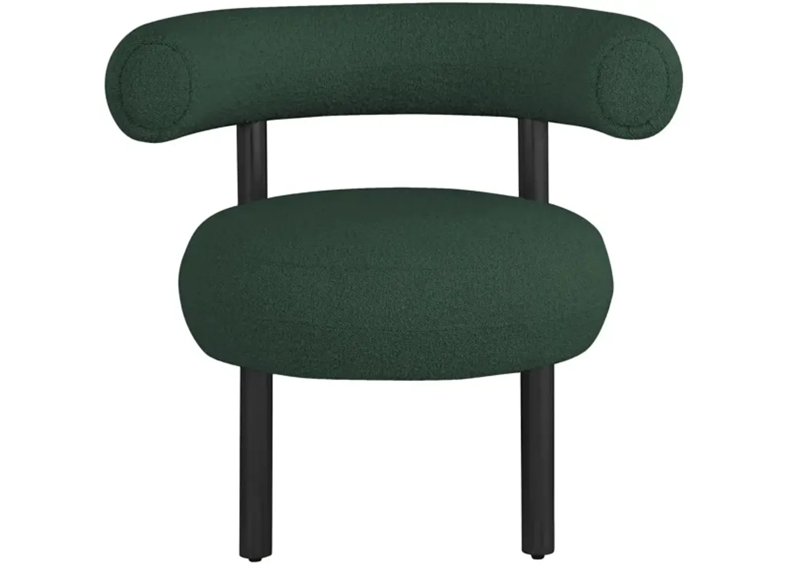 Bordeaux Boucle Fabric Accent Chair in Green by Meridian Furniture