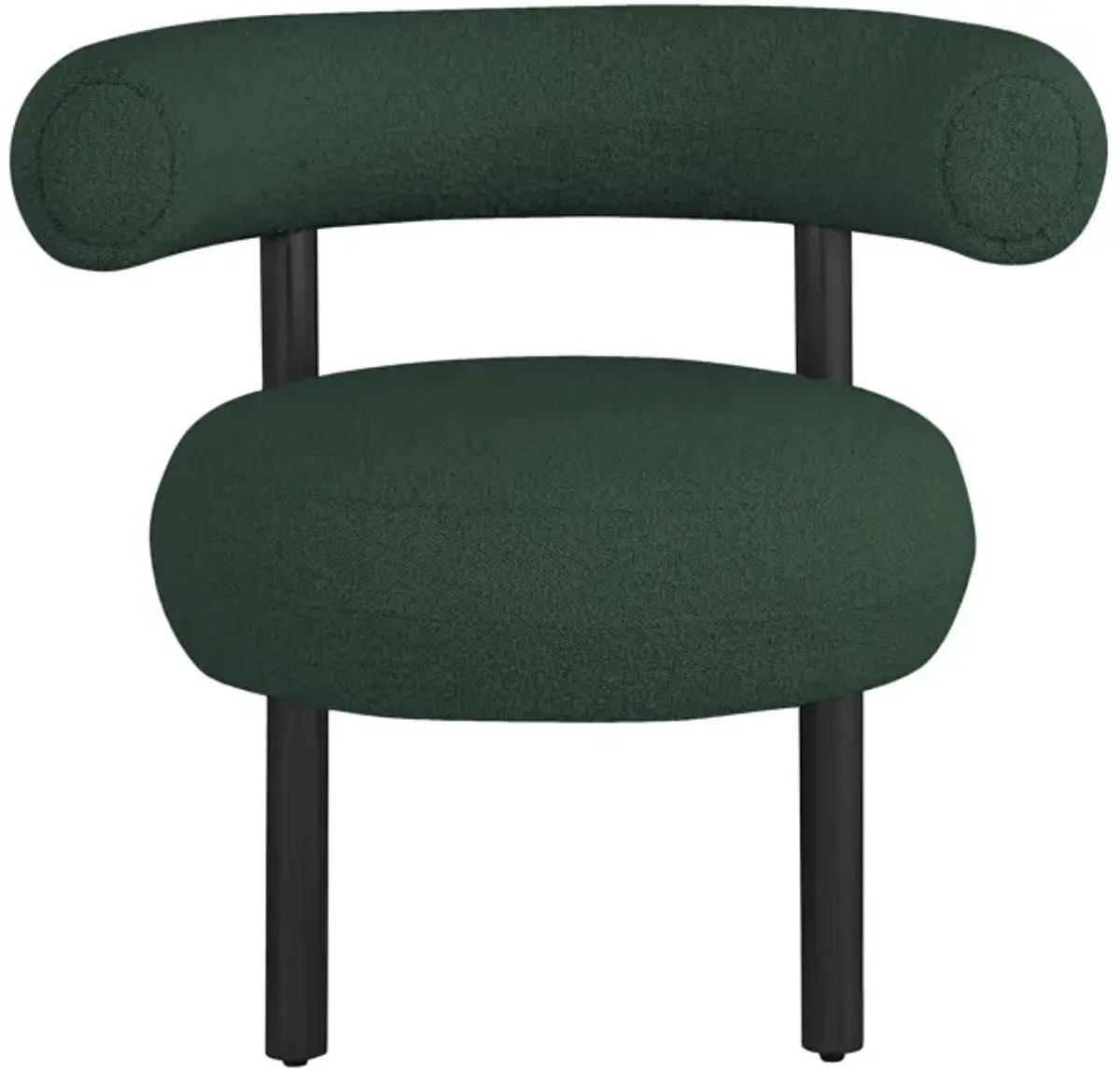 Bordeaux Boucle Fabric Accent Chair in Green by Meridian Furniture