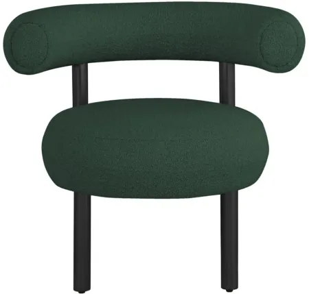 Bordeaux Boucle Fabric Accent Chair in Green by Meridian Furniture