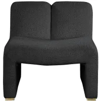 Alta Boucle Fabric Accent Chair in Black by Meridian Furniture