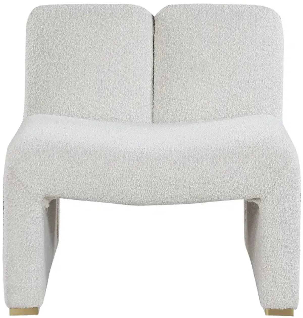 Alta Boucle Fabric Accent Chair in Cream by Meridian Furniture