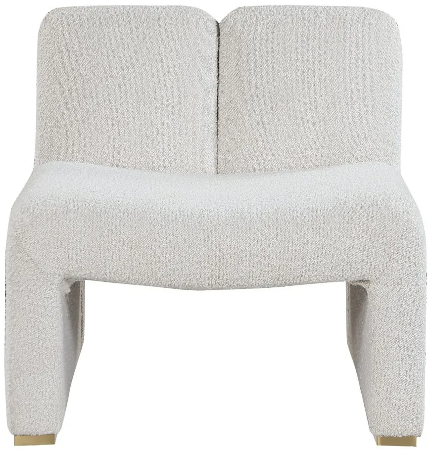 Alta Boucle Fabric Accent Chair in Cream by Meridian Furniture