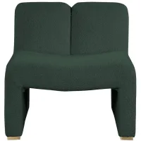 Alta Boucle Fabric Accent Chair in Green by Meridian Furniture