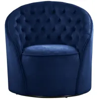 Alessio Velvet Accent Chair in Navy by Meridian Furniture