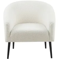 Barlow Faux Fur Accent Chair in White by Meridian Furniture