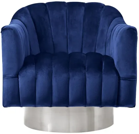 Farrah Velvet Accent Chair in Navy by Meridian Furniture