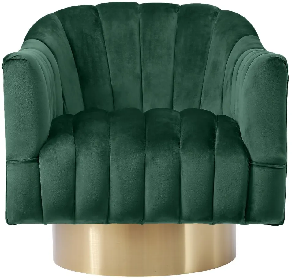 Farrah Velvet Accent Chair in Green by Meridian Furniture