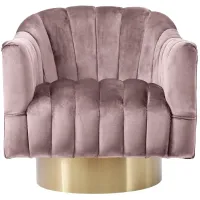 Farrah Velvet Accent Chair in Pink by Meridian Furniture