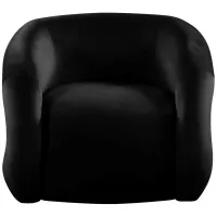 Roxbury Velvet Accent Chair in Black by Meridian Furniture