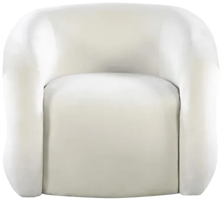 Roxbury Velvet Accent Chair in Cream by Meridian Furniture