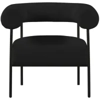 Blake Boucle Fabric Accent Chair in Black by Meridian Furniture
