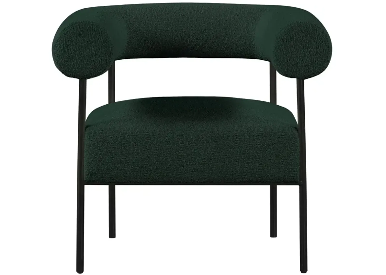 Blake Boucle Fabric Accent Chair in Green by Meridian Furniture