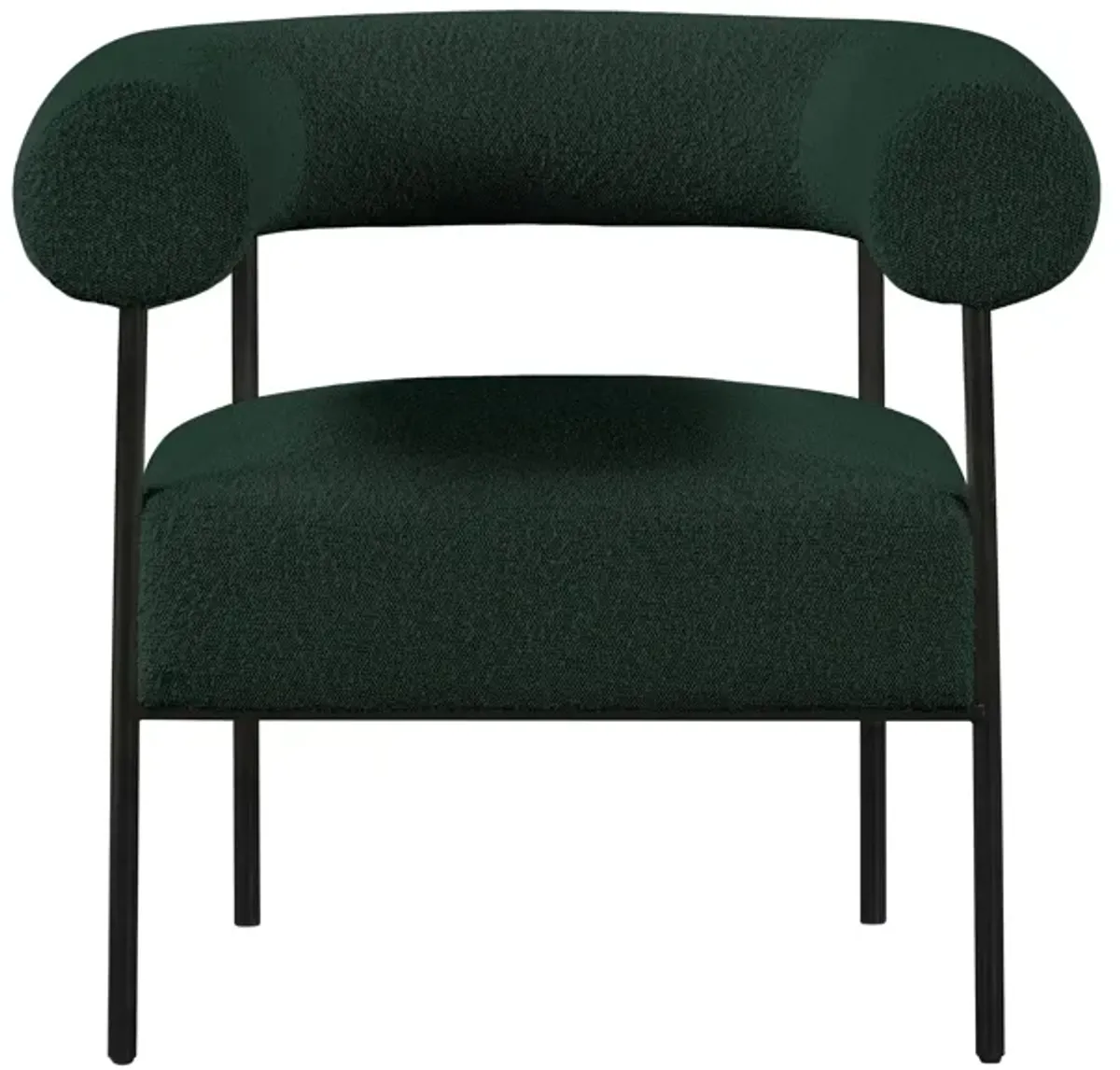 Blake Boucle Fabric Accent Chair in Green by Meridian Furniture