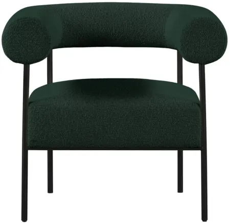 Blake Boucle Fabric Accent Chair in Green by Meridian Furniture