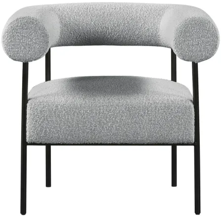 Blake Boucle Fabric Accent Chair in Grey by Meridian Furniture