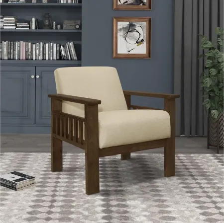 Kyrie Accent Chair in Light Brown by Homelegance