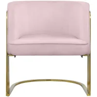 Rays Velvet Accent Chair in Pink by Meridian Furniture