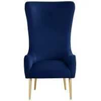 Alexander Velvet Accent Chair in Navy by Meridian Furniture