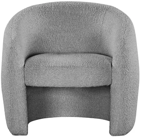 Acadia Boucle Fabric Accent Chair in Grey by Meridian Furniture