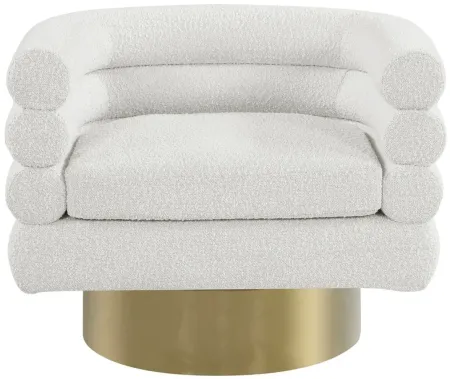 Tessa Boucle Fabric Accent Chair in Cream by Meridian Furniture