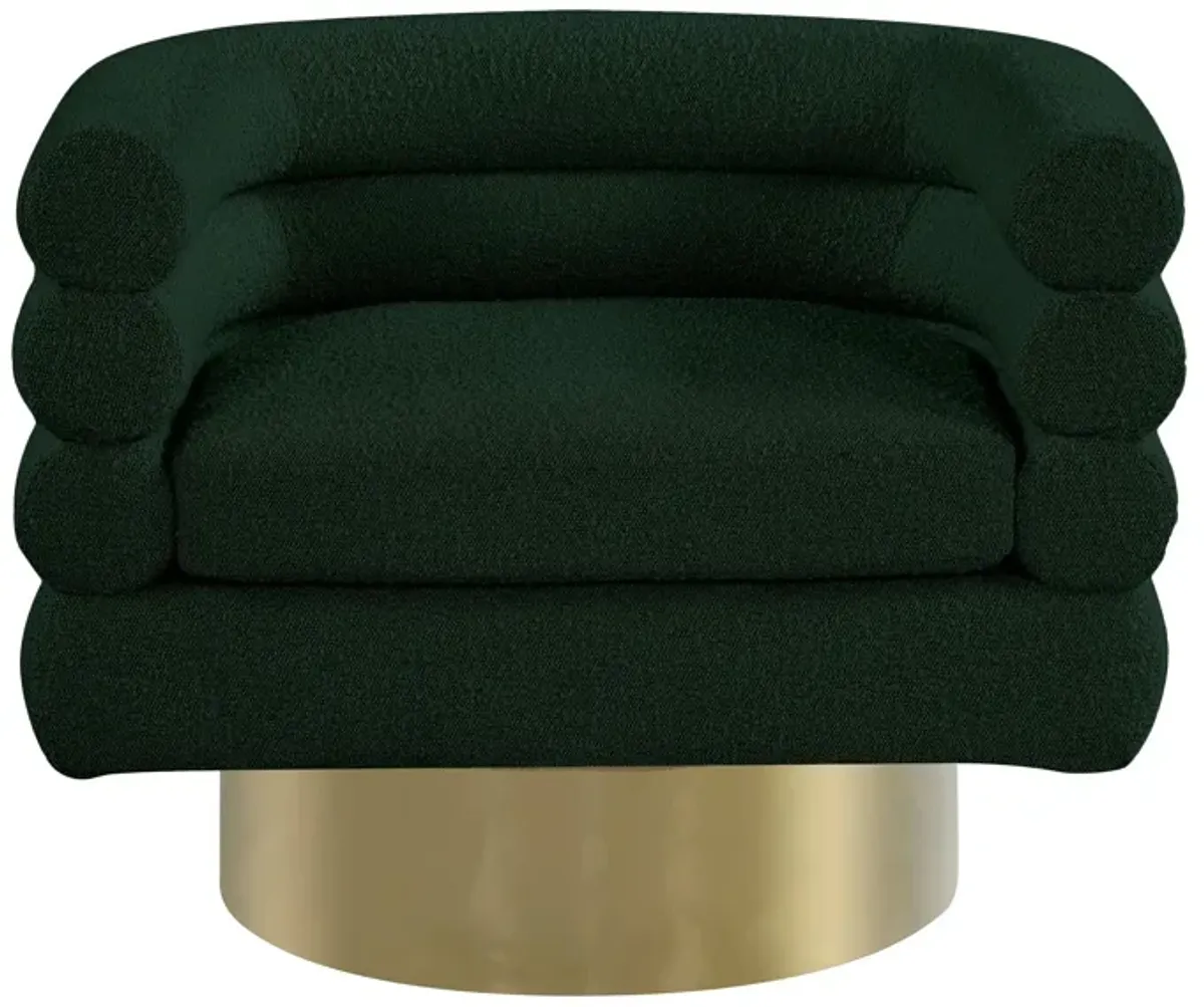 Tessa Boucle Fabric Accent Chair in Green by Meridian Furniture