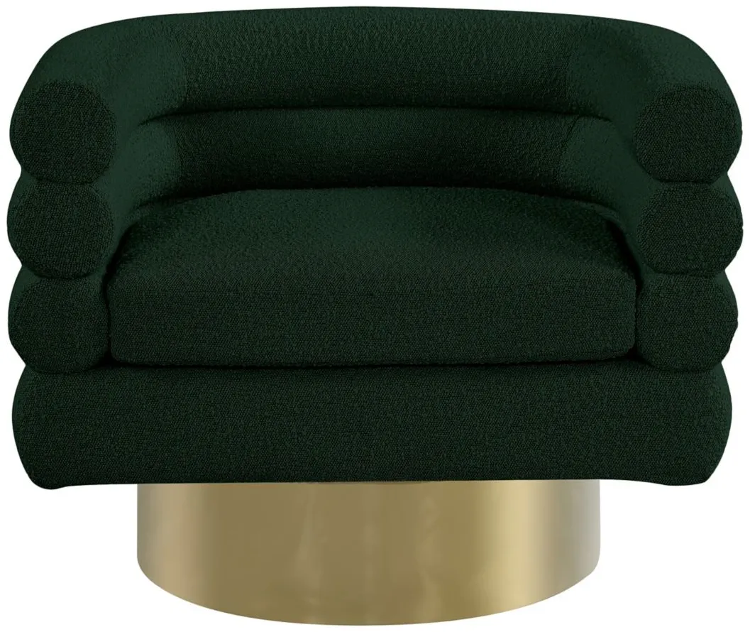Tessa Boucle Fabric Accent Chair in Green by Meridian Furniture