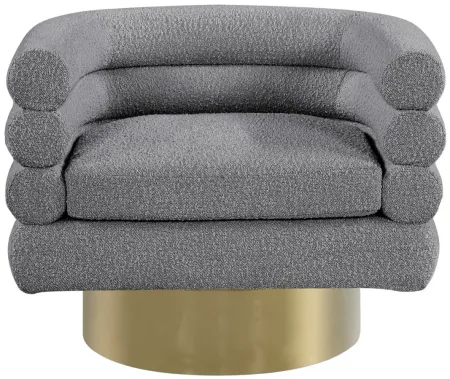 Tessa Boucle Fabric Accent Chair in Grey by Meridian Furniture