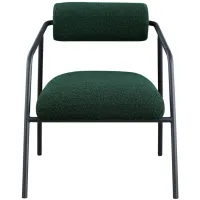Carly Boucle Fabric Accent Chair in Green by Meridian Furniture