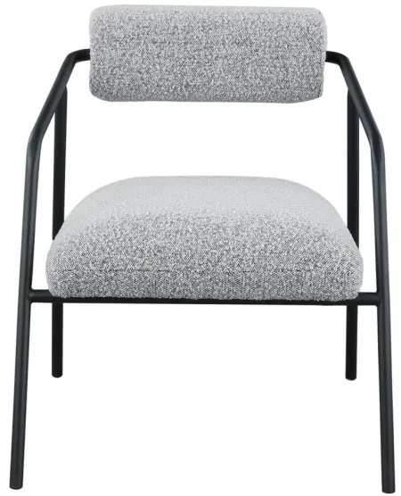 Carly Boucle Fabric Accent Chair in Grey by Meridian Furniture