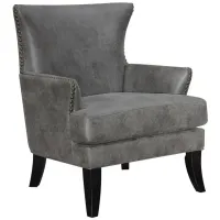 Nola Accent Chair in Dark Gray by Emerald Home Furnishings